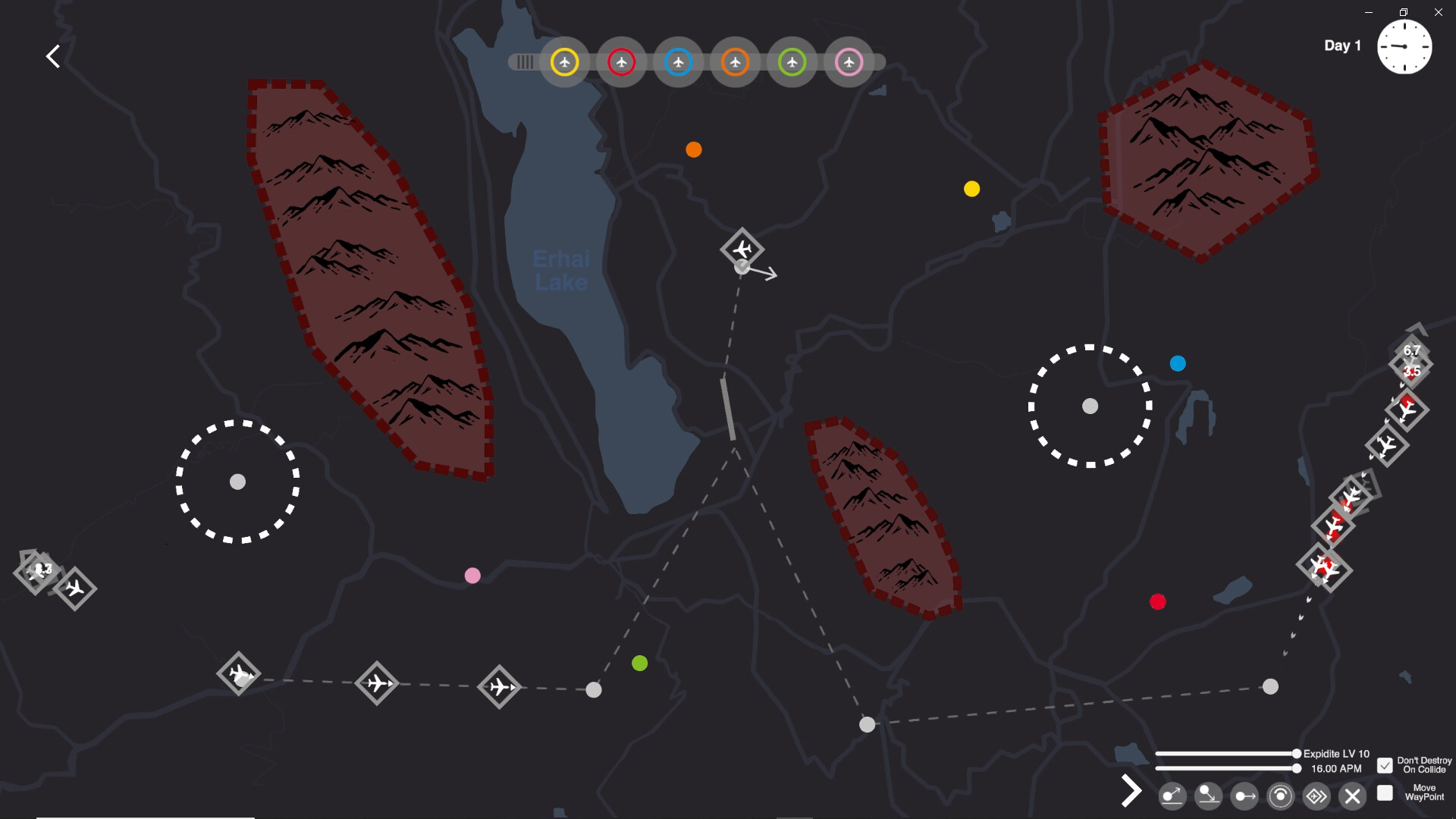 迷你空管：航路设计与重叠空域